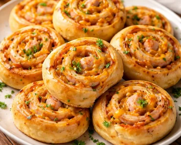 Easter Ham and Cheddar Pinwheels