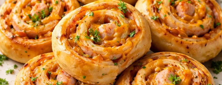 Easter Ham and Cheddar Pinwheels