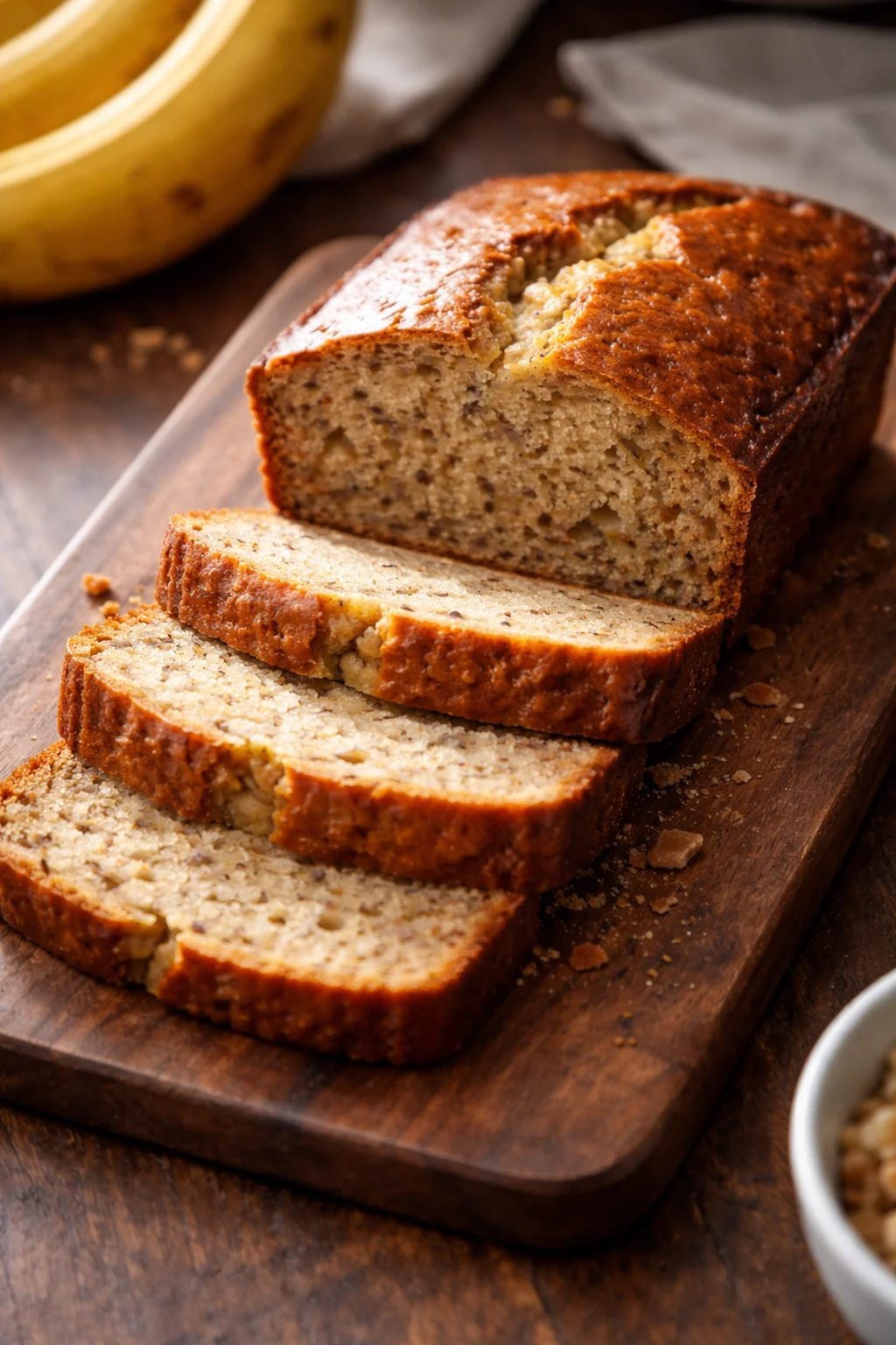 5 Ingredients Banana Bread Recipe 2 Bananas