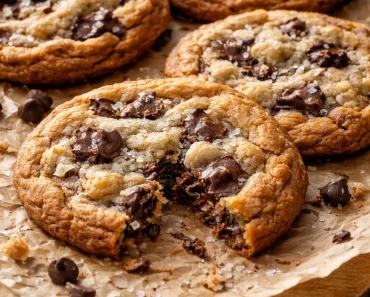 Giant Crinkled Chocolate Chip Cookies
