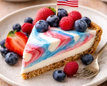 No-Bake 4th of July Swirl Pie
