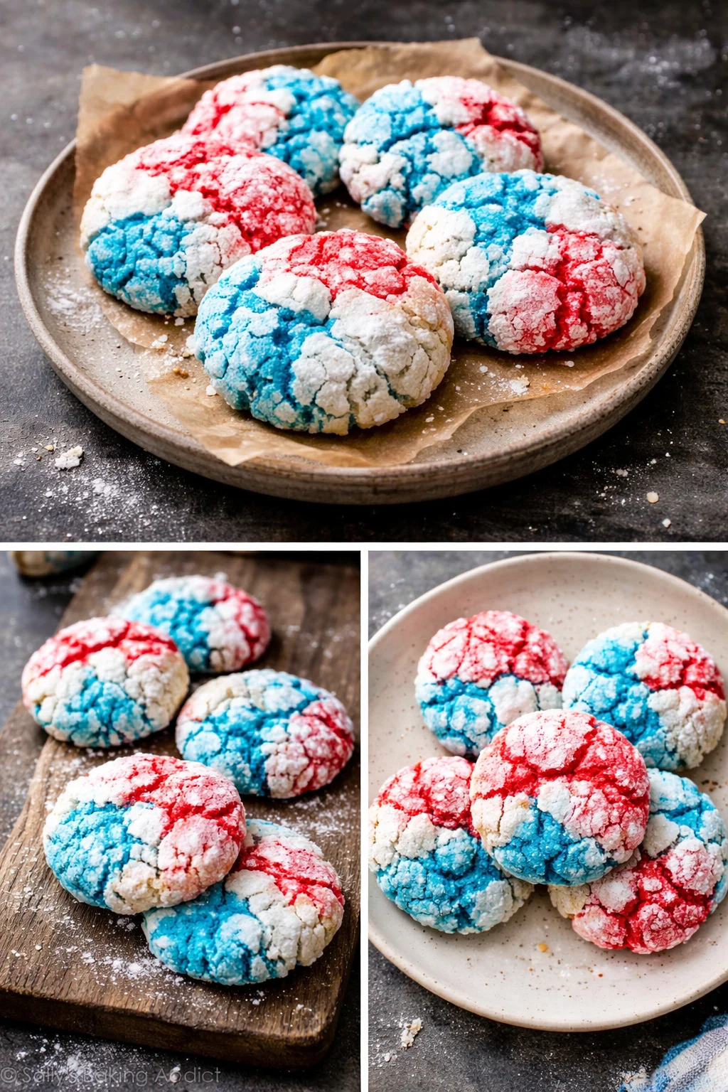 Patriotic Crinkle Cookies