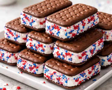 Patriotic Mini Ice Cream Sandwiches