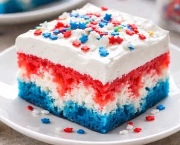 Patriotic Poke Cake | 4th of July Desserts, Fourth of July Cakes, Patriotic Desserts
