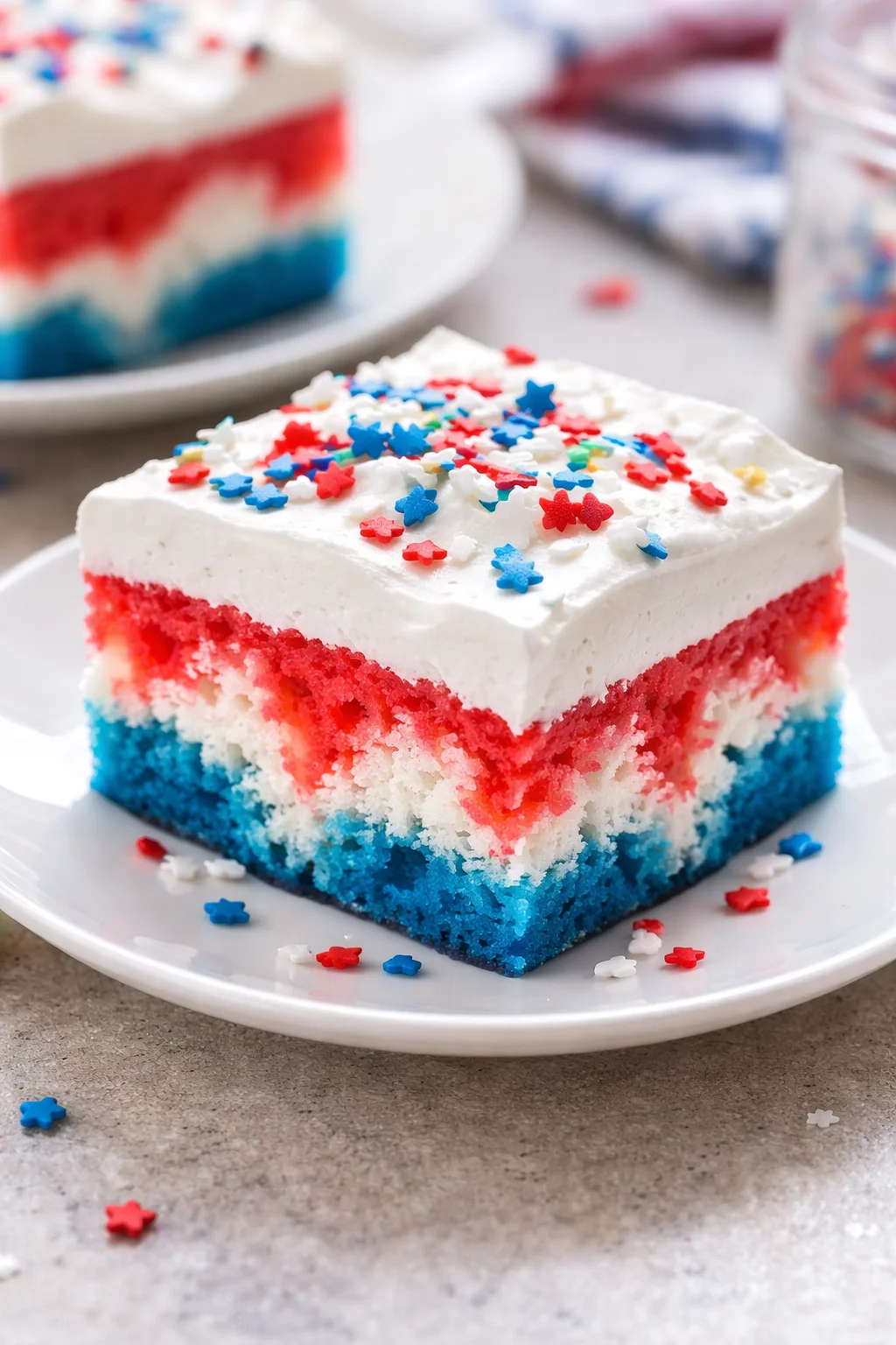 Patriotic Poke Cake | 4th of July Desserts, Fourth of July Cakes, Patriotic Desserts