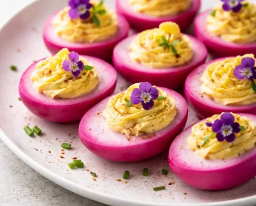 Pink Deviled Eggs