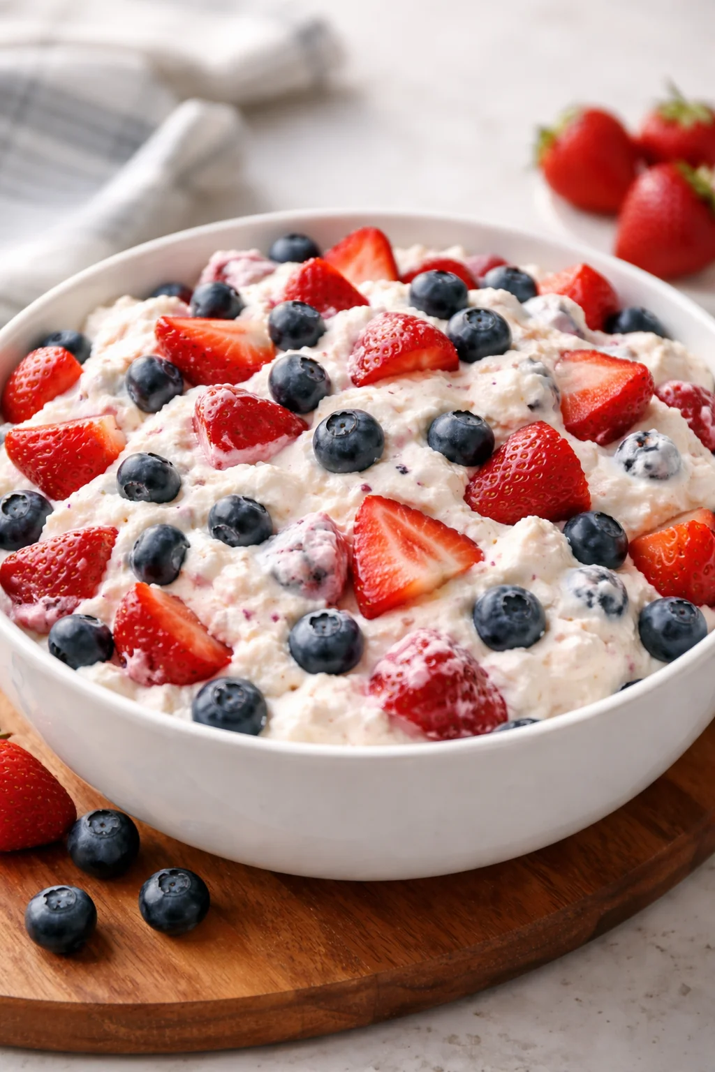 Red, White & Blue Cheesecake Salad