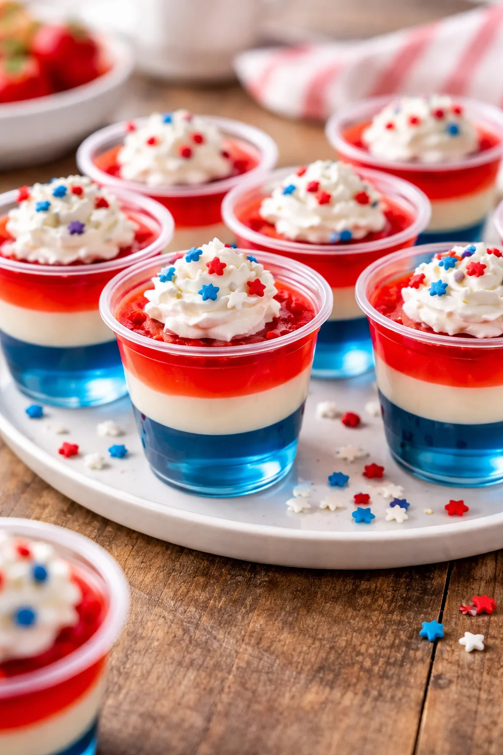 Red White & Blue Jello Shots