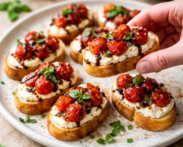 Ricotta Crostini with Roasted Tomatoes
