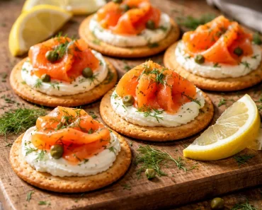 Smoked Salmon and Cream Cheese Canapés