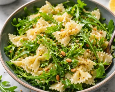 Tangy Lemon Arugula Pasta Salad