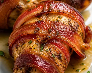 Bacon Wrapped Garlic Parmesan Chicken