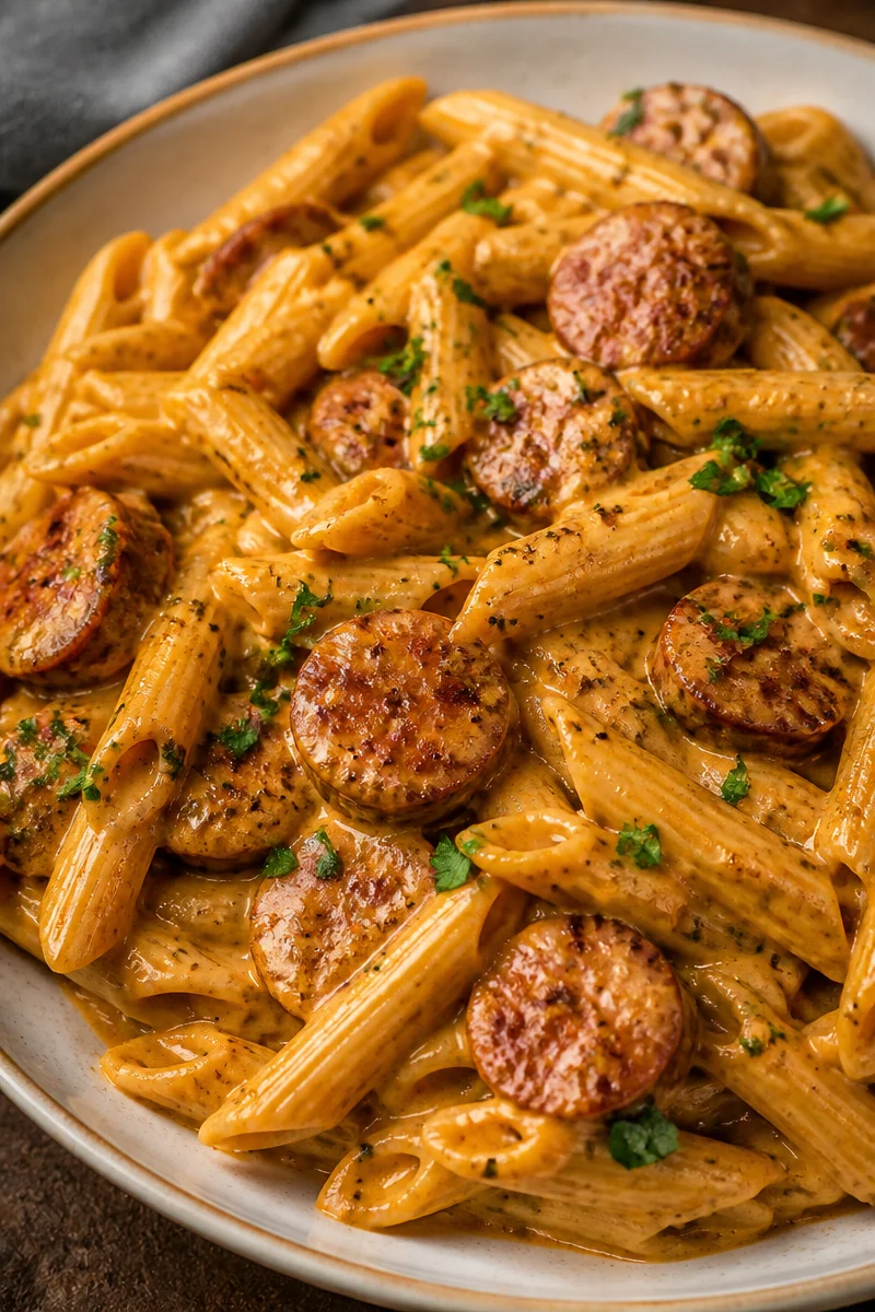 Creamy Spicy Cajun Sausage Pasta