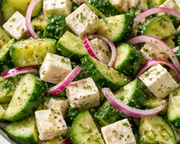 Cucumber Feta Salad with Lemon Greek Vinaigrette