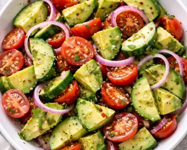 Cucumber Tomato Avocado Salad