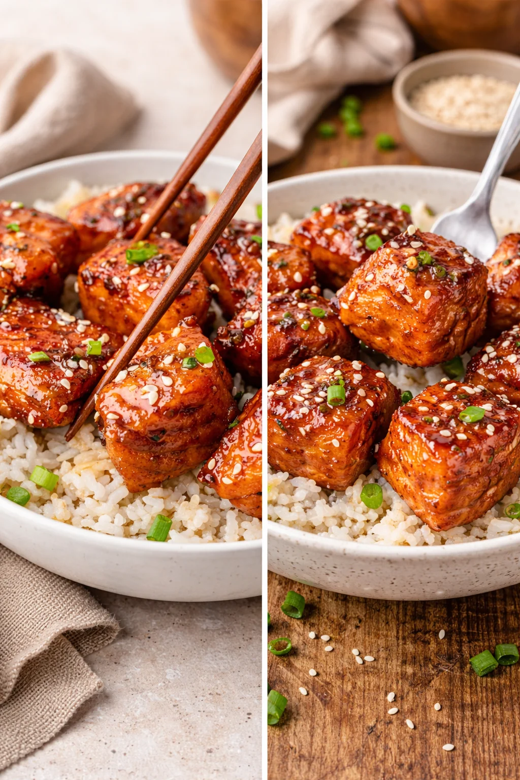Honey Glazed Salmon Bites