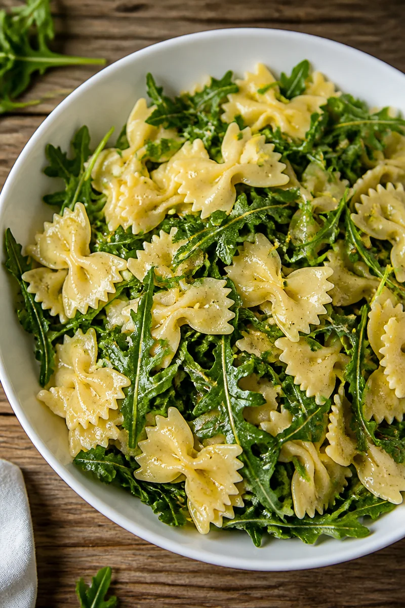 Lemon Arugula Pasta Salad