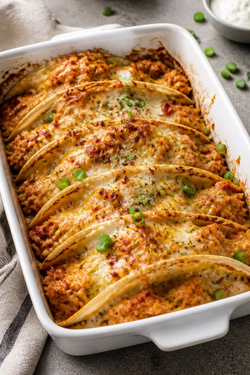 Baked Chicken Bacon Ranch Tacos