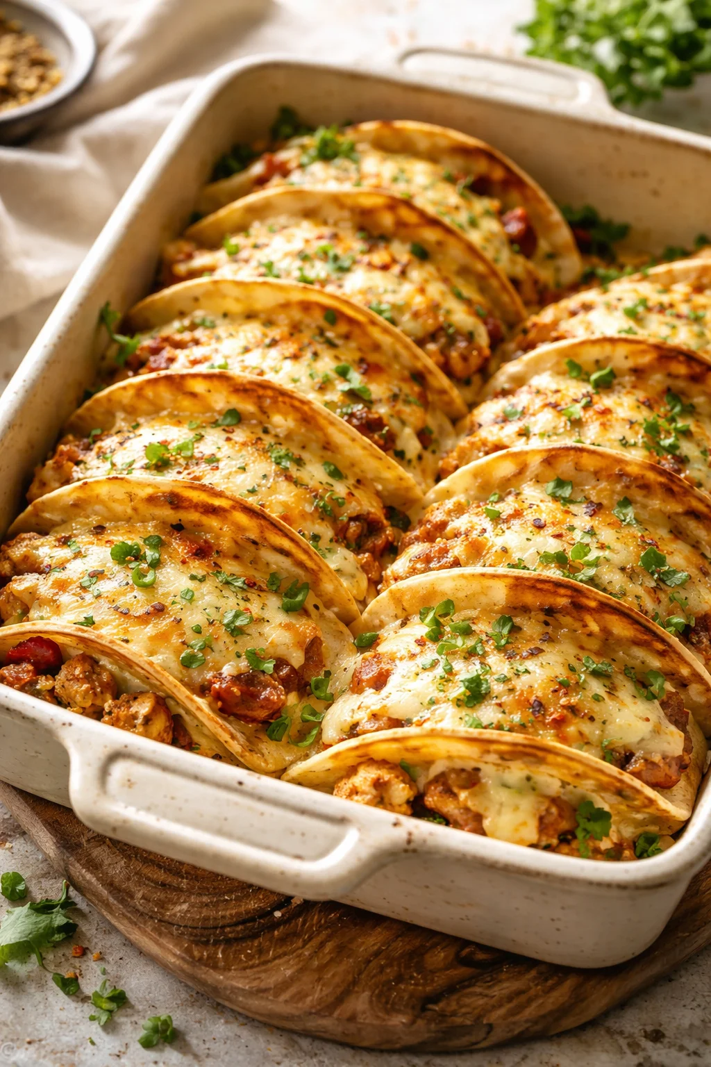 Baked Chicken Bacon Ranch Tacos