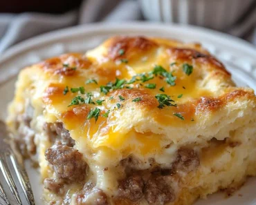 Biscuits and Gravy Breakfast Casserole