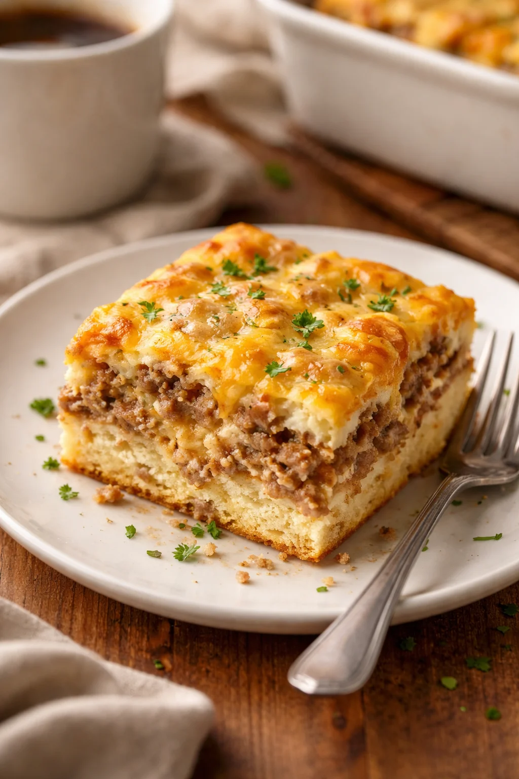 Biscuits and Gravy Breakfast Casserole