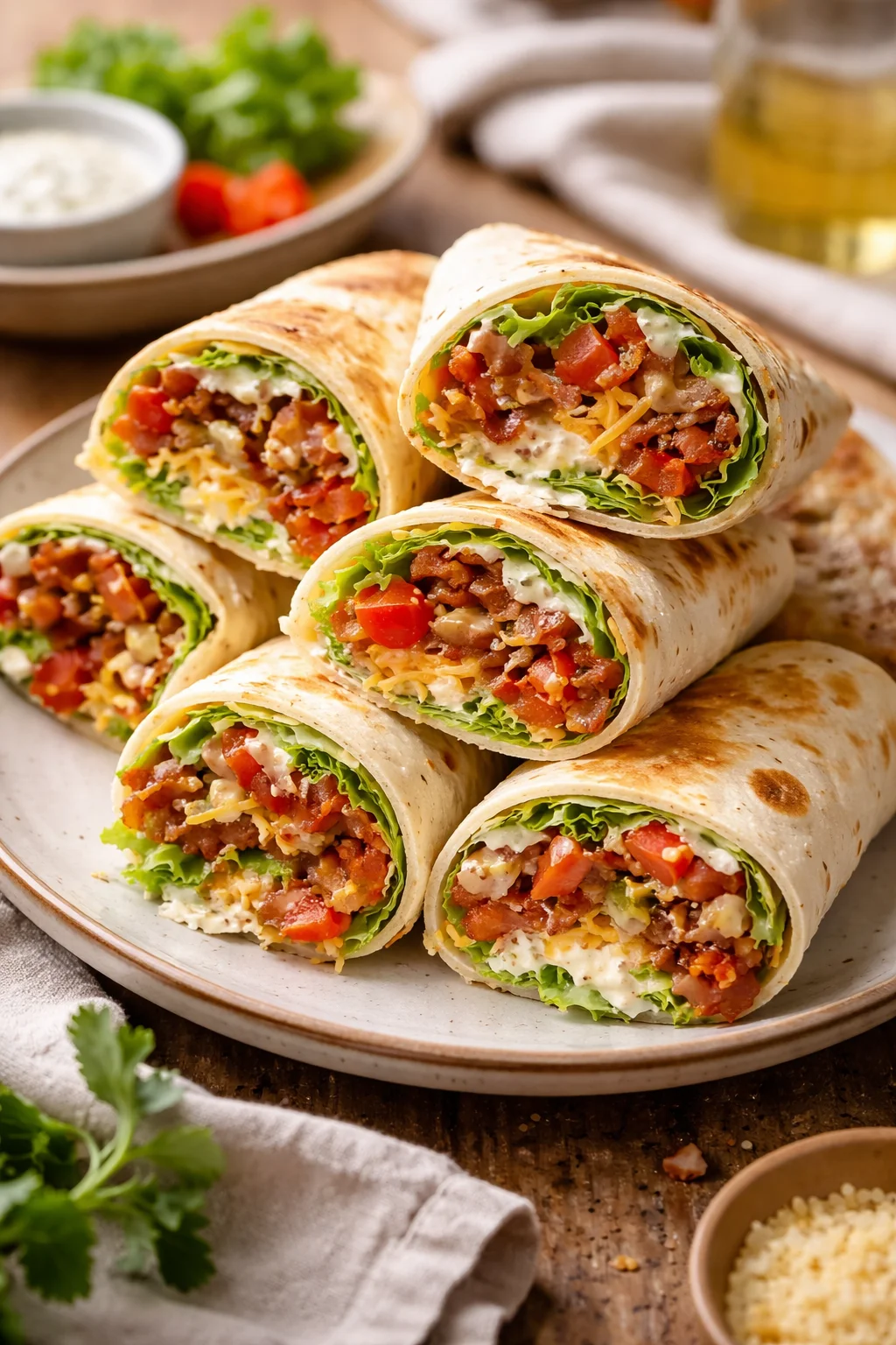 Cheesy Bacon Ranch Wraps