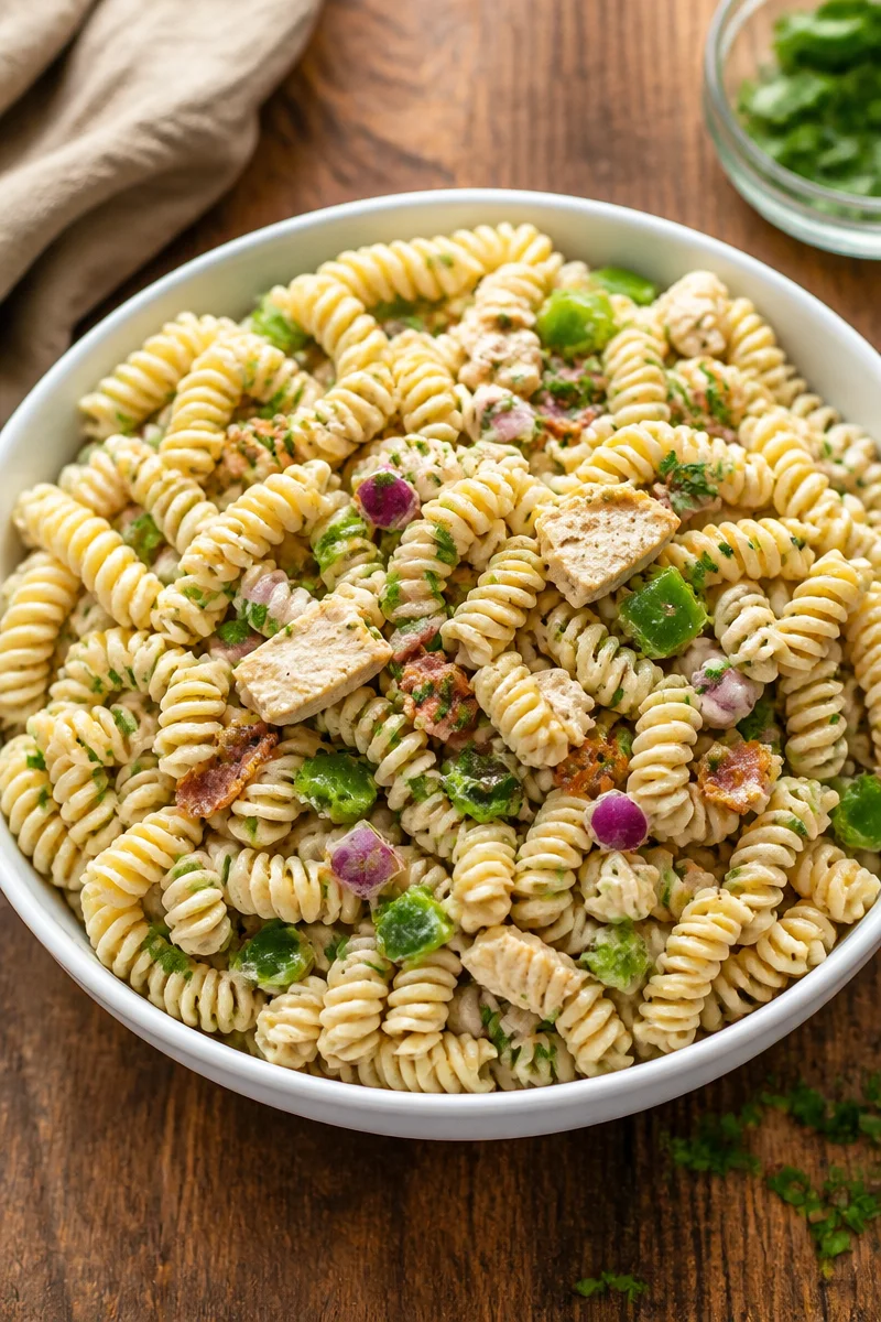 Chicken Bacon Ranch Pasta Salad