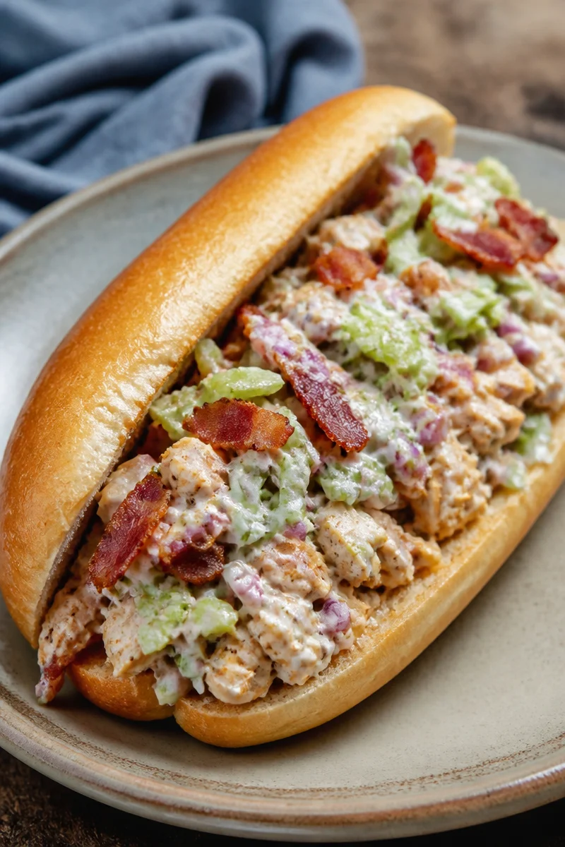 Chopped Chicken Bacon Ranch Sandwich