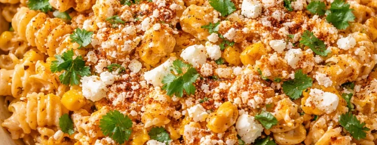 Classic Mexican Street Corn Chicken Pasta Salad