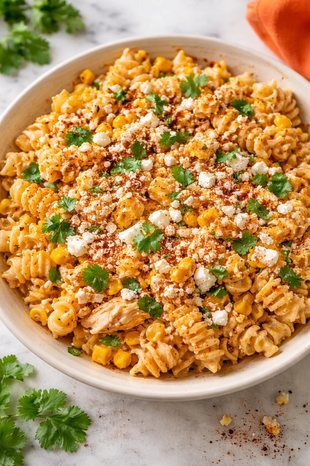 Classic Mexican Street Corn Chicken Pasta Salad