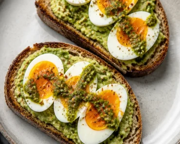 Healthy Avocado Toast with Pesto and Egg Recipe | Diet, Healthy Eating, Healthy Food