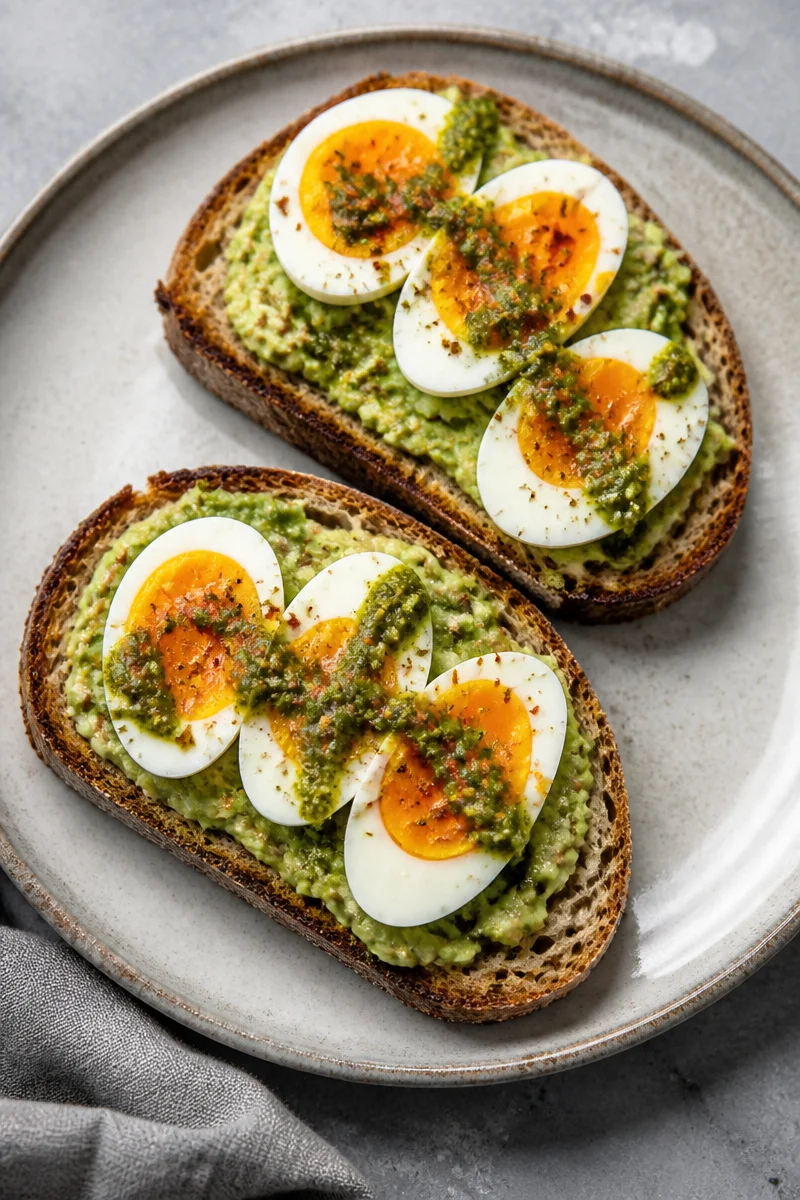 Healthy Avocado Toast with Pesto and Egg Recipe | Diet, Healthy Eating, Healthy Food