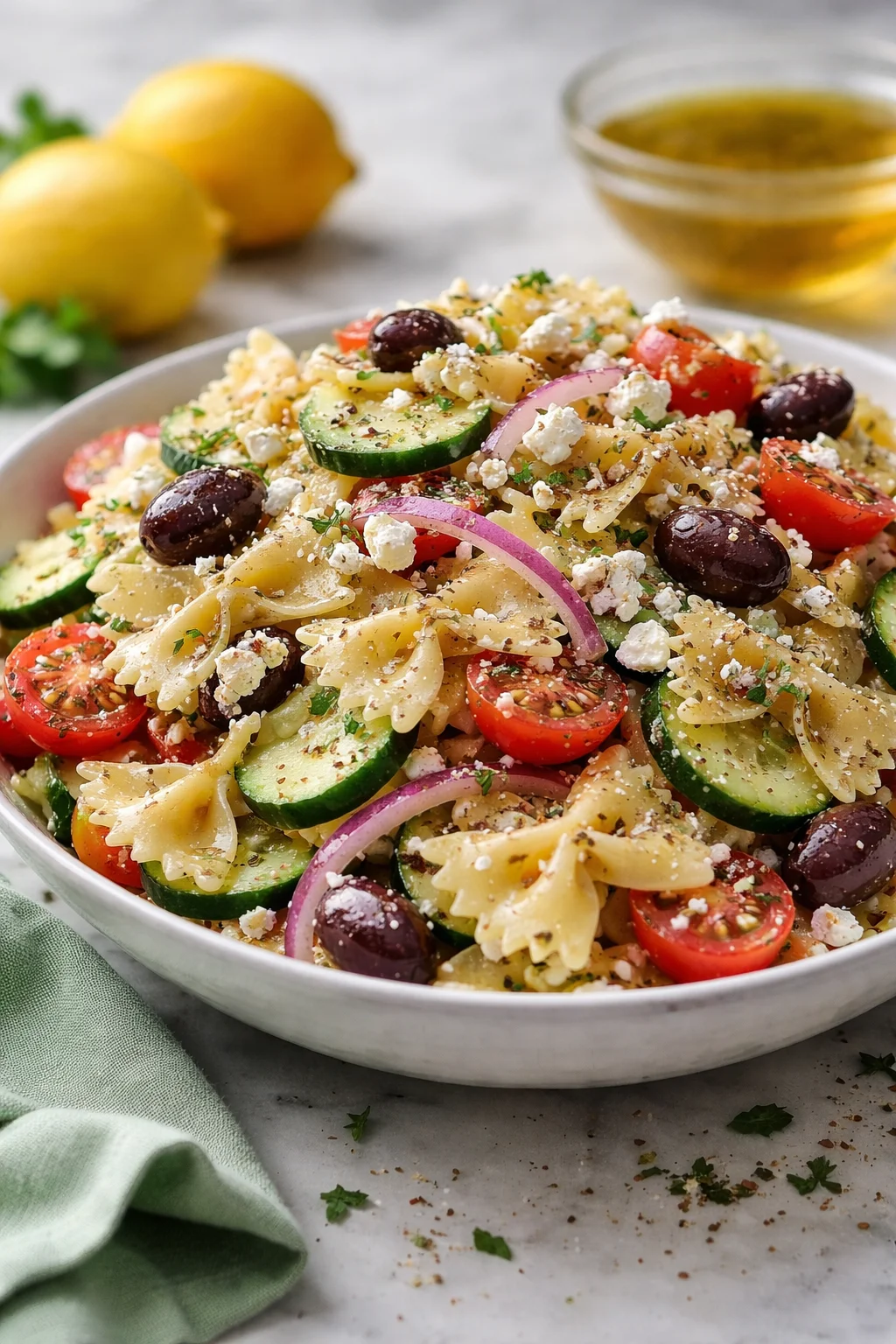 Irresistible Mediterranean Pasta Salad - moanaskitchen