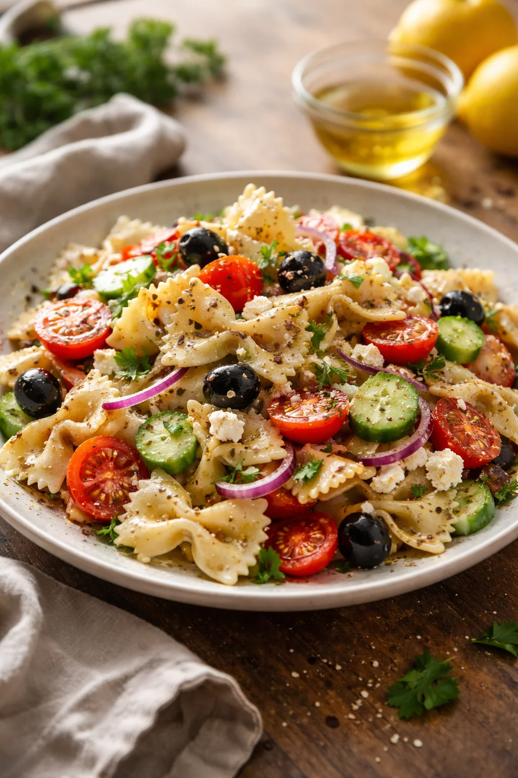 Irresistible Mediterranean Pasta Salad - moanaskitchen