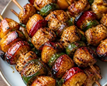 Jalapeño Peach Chicken Skewers