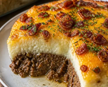 Meatloaf with Mashed Potatoes and Cheese Recipe