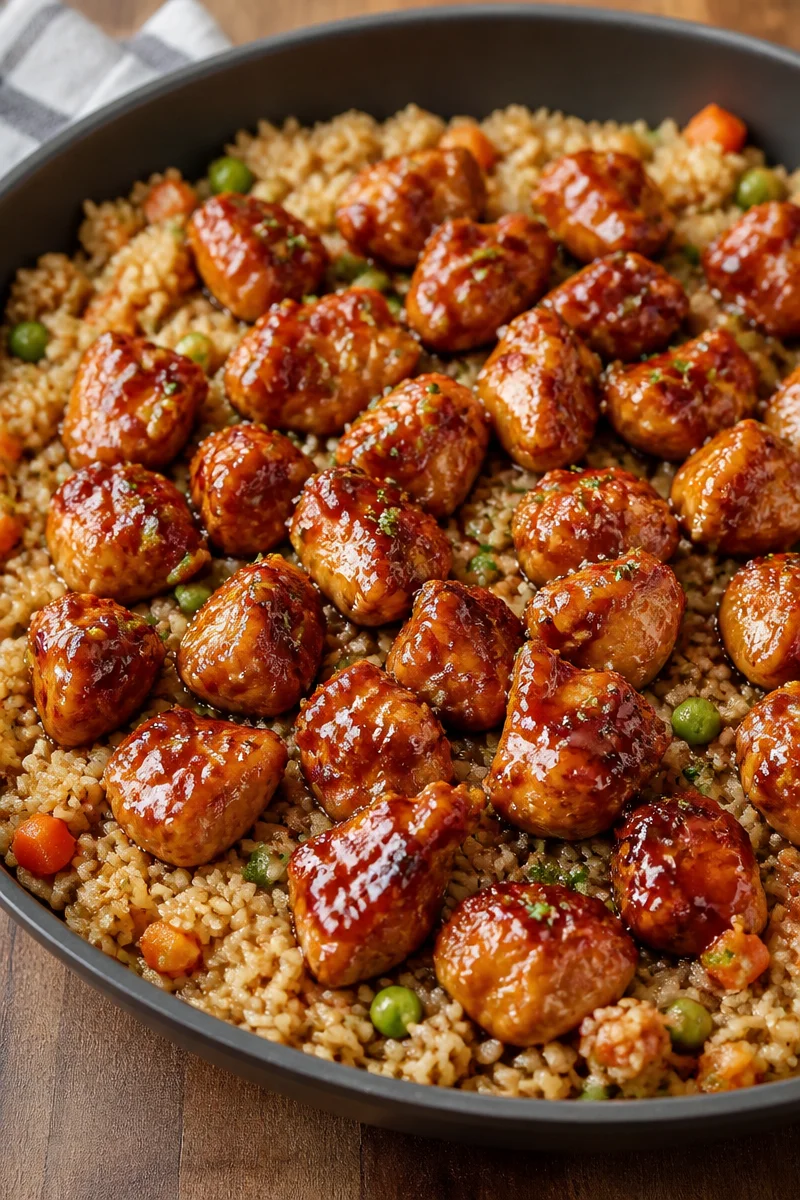 One-Pan Honey BBQ Chicken Rice