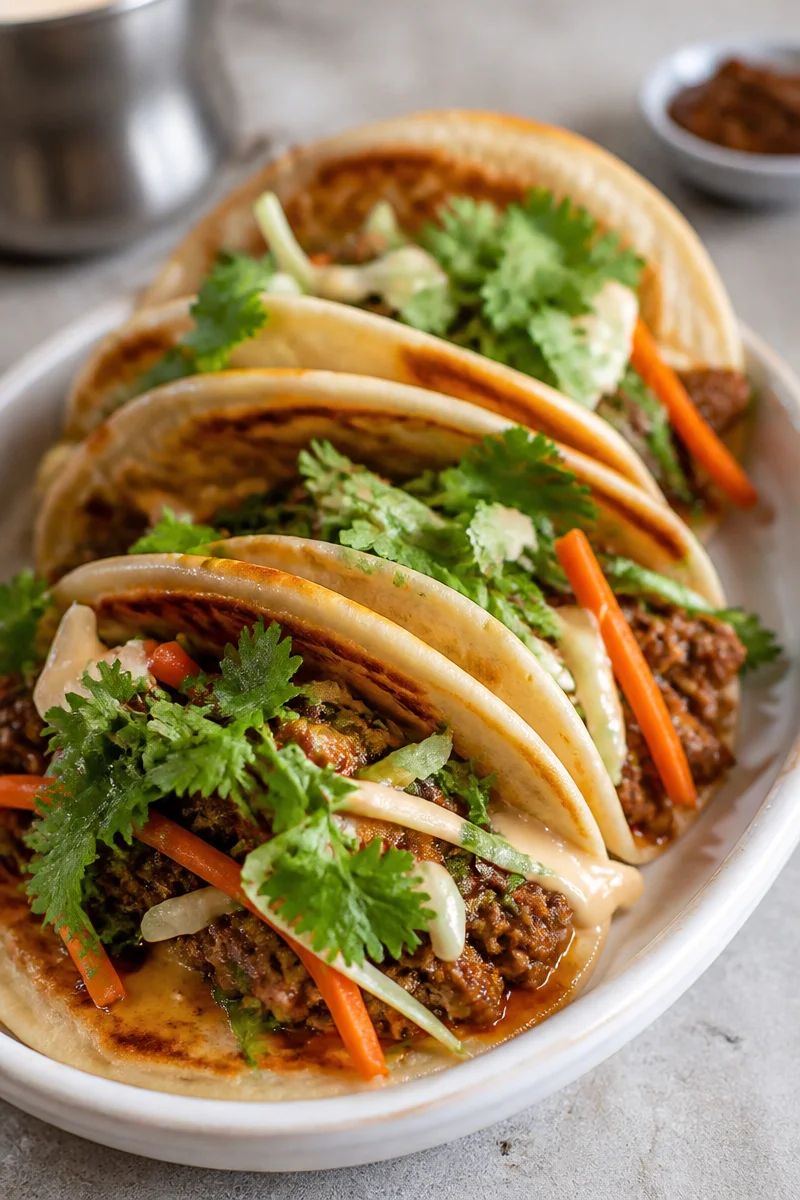 Smash Dumpling Tacos