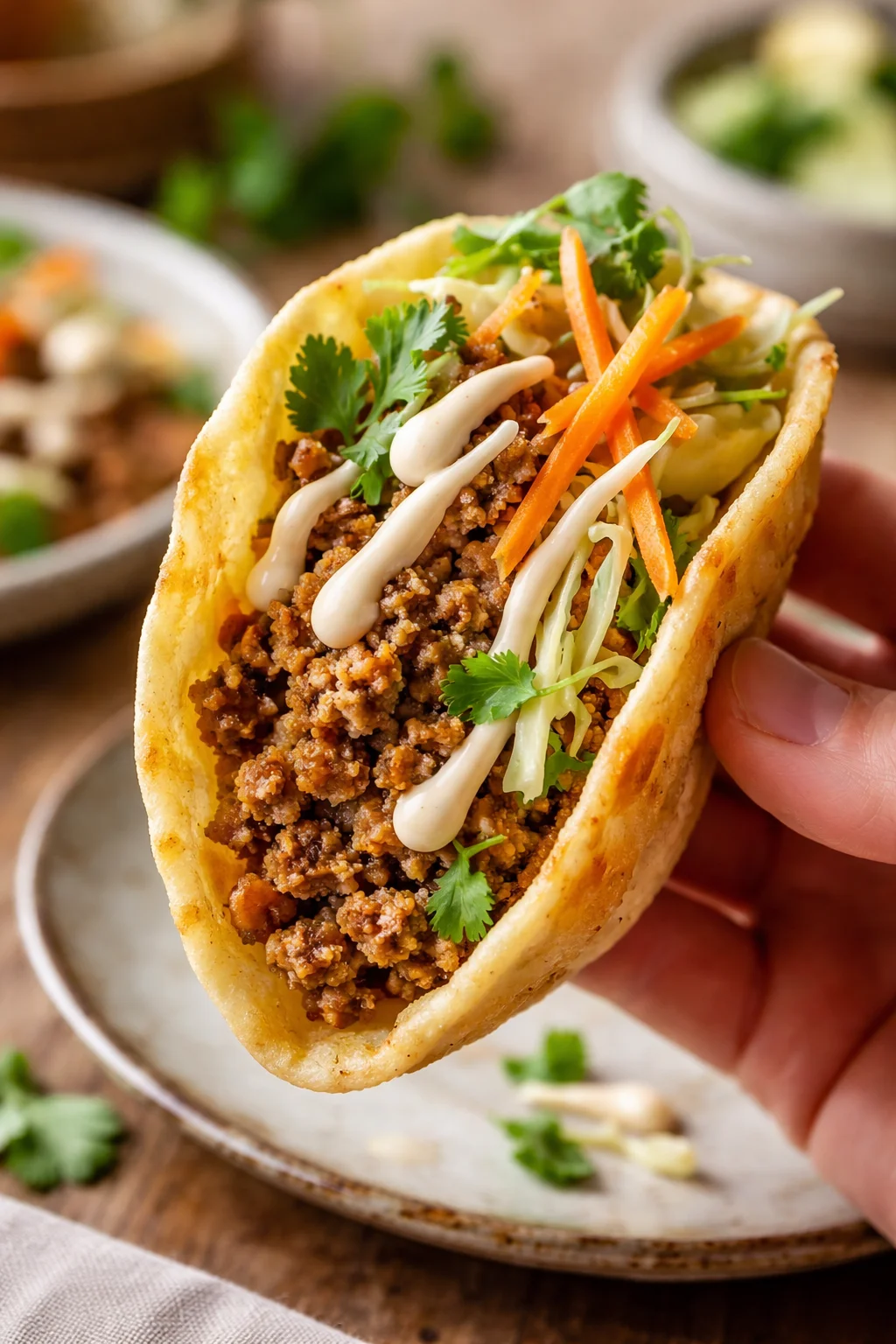 Smash Dumpling Tacos