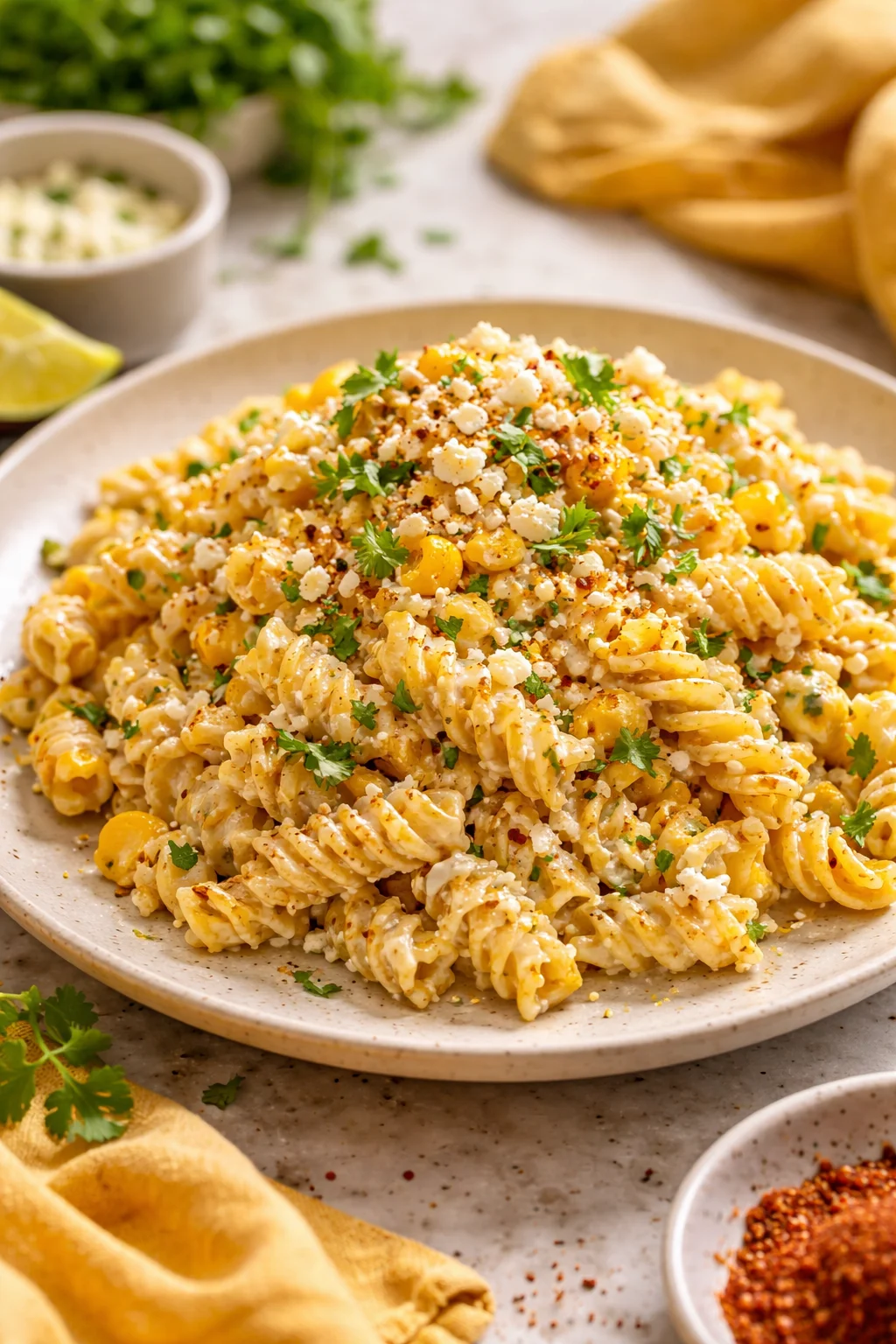 Tasty Elote Pasta Salad with Greek Yogurt - moanaskitchen