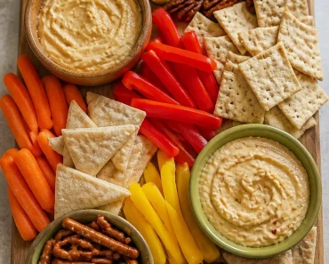 Veggie and Hummus Snack Board