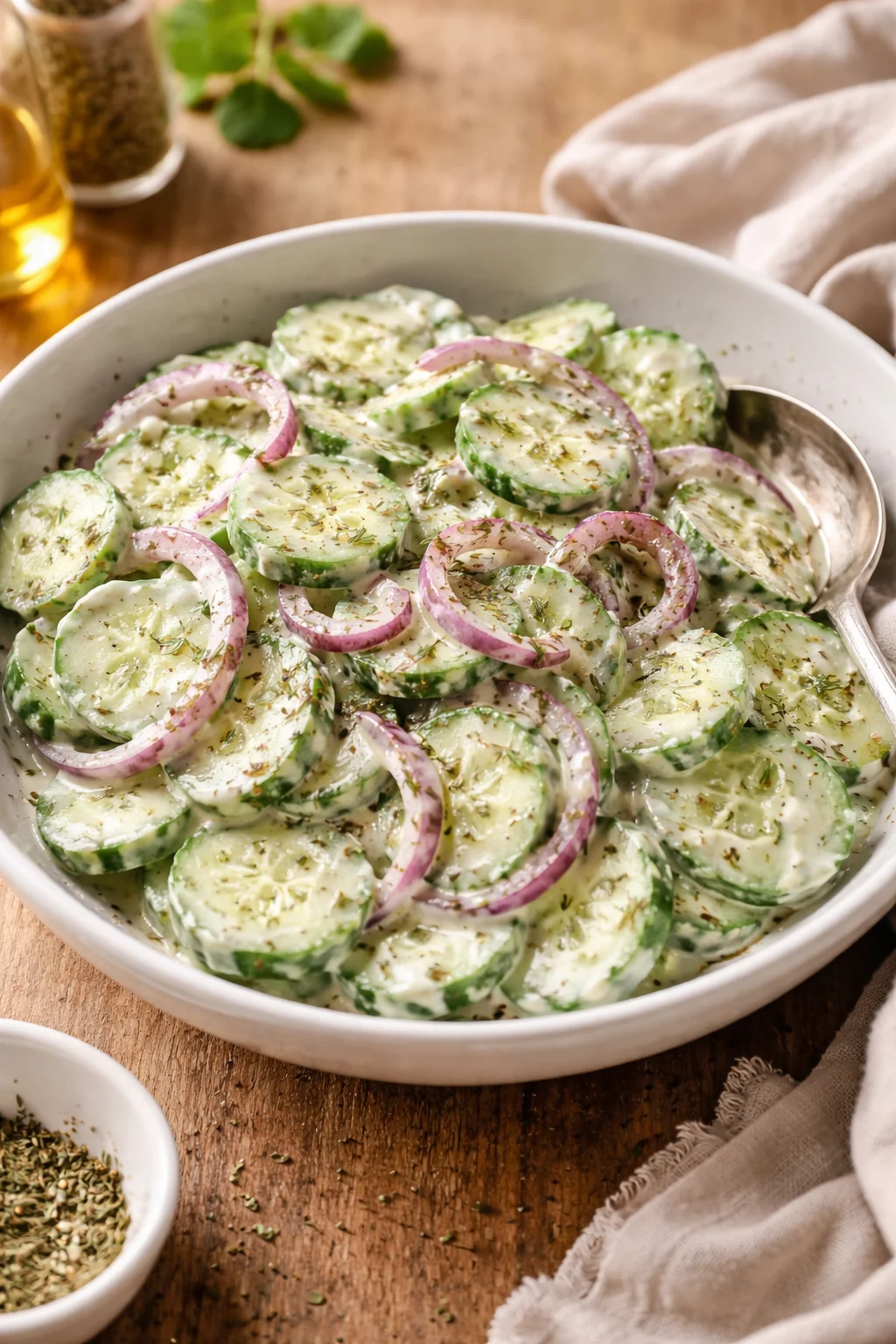 Creamy Italian Cucumber Salad