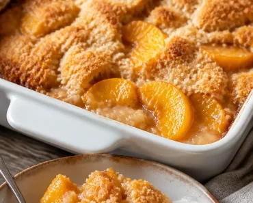 Easy Peach Cobbler with Canned Peaches
