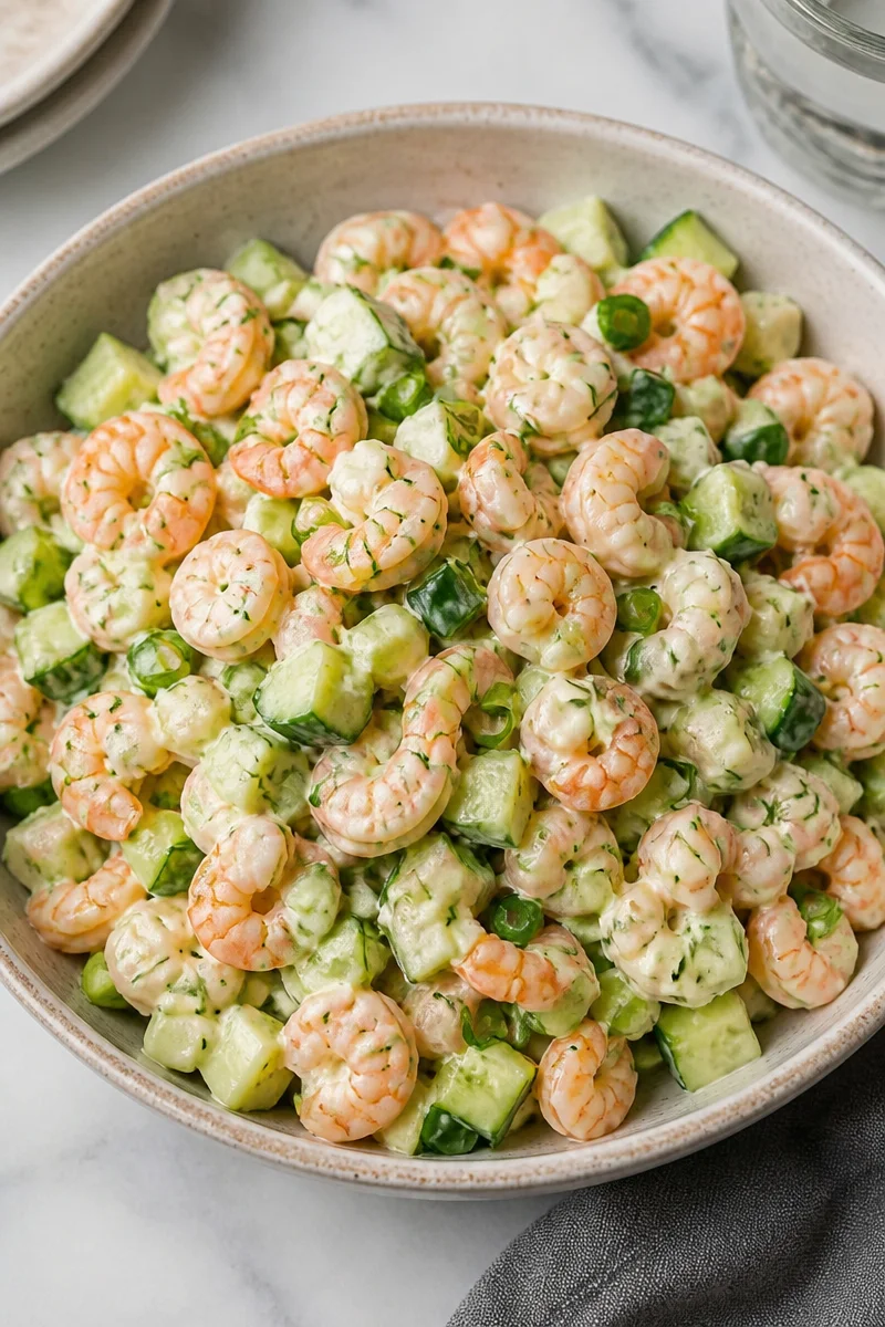 Healthy Cucumber Shrimp Salad