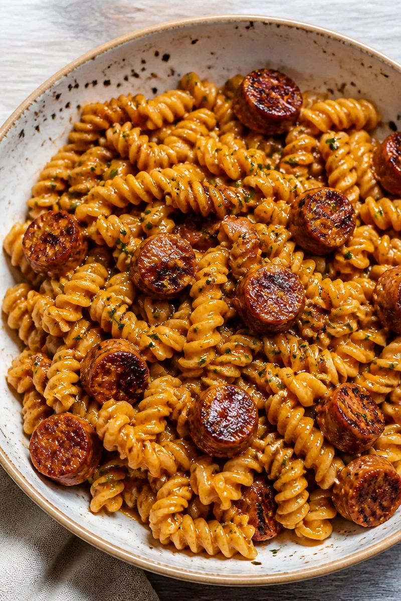 Honey BBQ Sausage Pasta