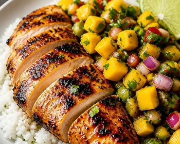 Honey Lime Chicken with Mango Salsa
