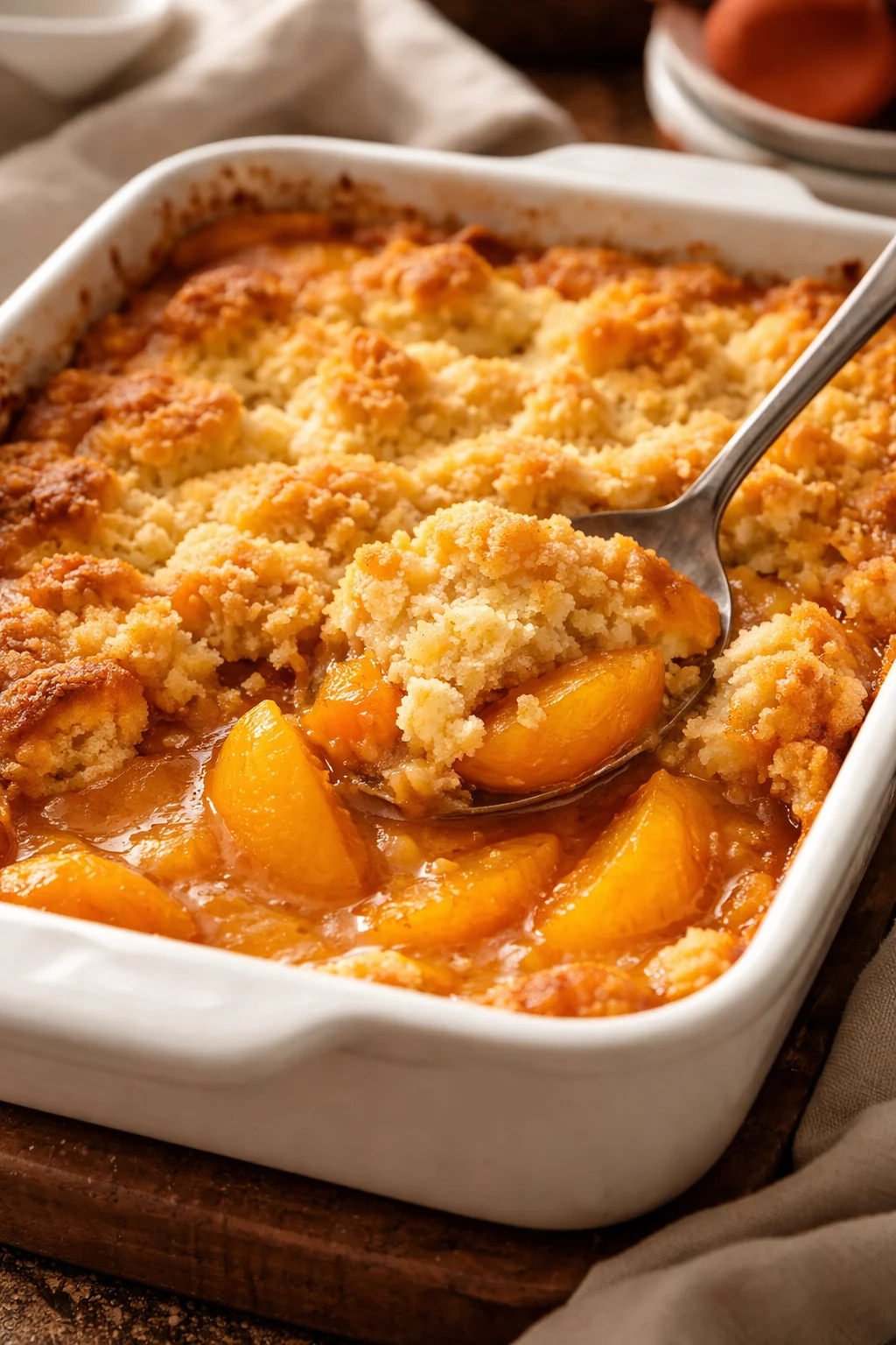 Peach Cobbler with Cake Mix