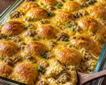 Sausage, Egg and Biscuits Casserole