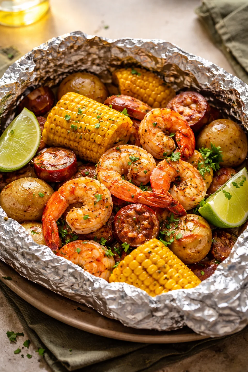 Spicy Grilled Shrimp in Foil - Moana's Kitchen
