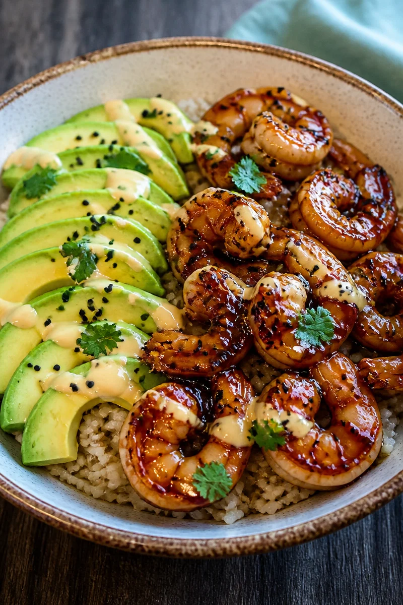 Teriyaki Shrimp Rice Bowls